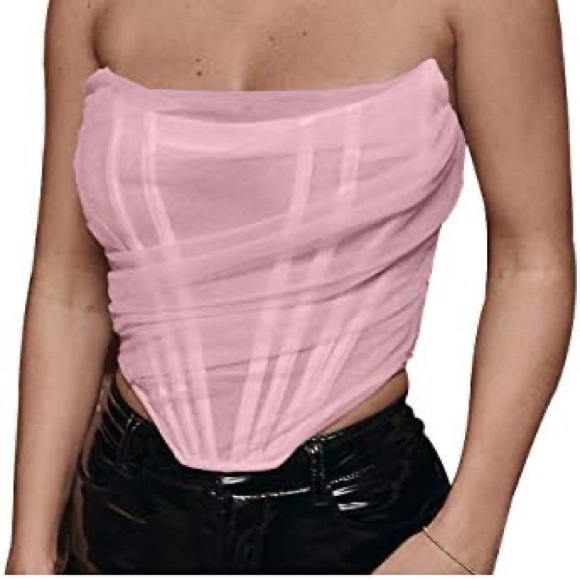 L’VOW pink corset top - Picture 1 of 3